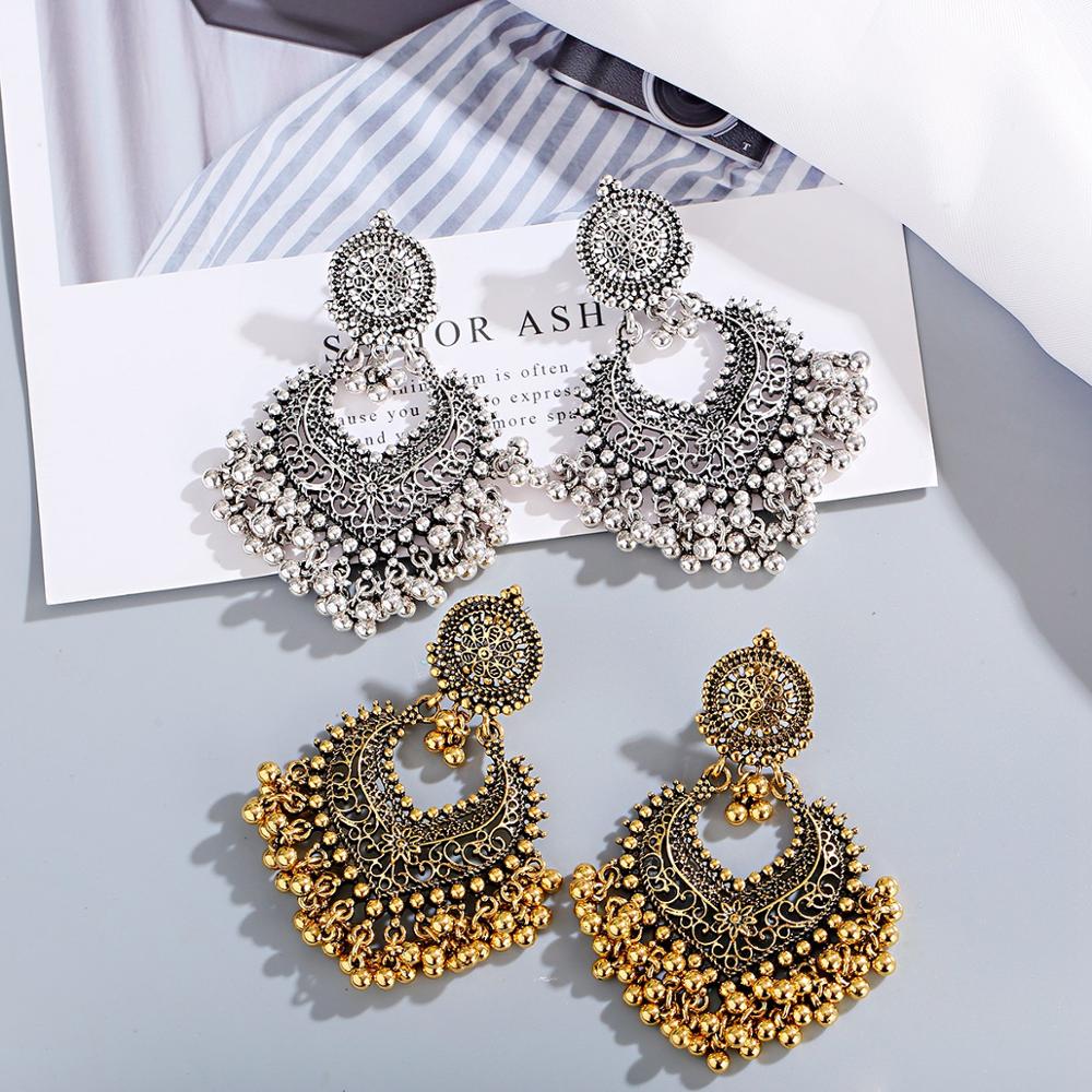 Women Accessories India - Серьги женские, с колокольчиками, в индийском