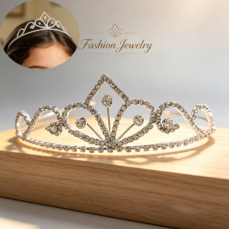 Серебряная корона со стразами, – обзор и цена Women Knight Accessories