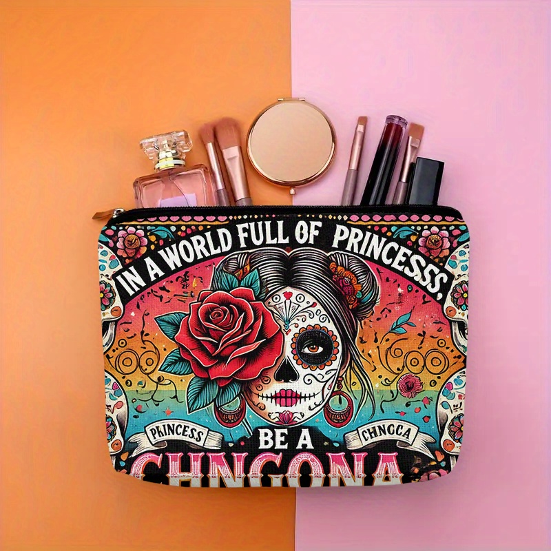 Косметичка с цветком и черепом – обзор и цена Women Accessories Pouch